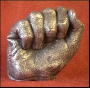 Fist  - A life size cast in Aluminium resin